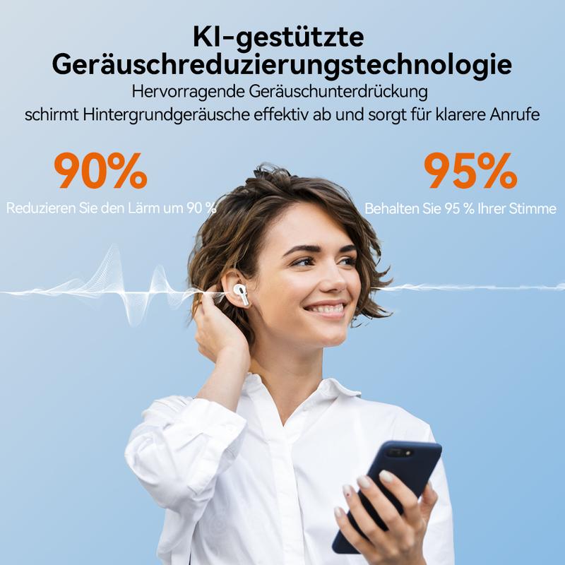 【Versandkostenfrei (Limitiert)】9-in-1 Limitiertes Geschenkpaket – GOOJODOQ J206 Bluetooth 5.3 Geräuschunterdrückende Ohrhörer, Lautstärkeverstärker, Sicherer Sitz, Ultraleicht, HD-Stereoklang