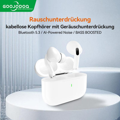 【Versandkostenfrei (Limitiert)】9-in-1 Limitiertes Geschenkpaket – GOOJODOQ J206 Bluetooth 5.3 Geräuschunterdrückende Ohrhörer, Lautstärkeverstärker, Sicherer Sitz, Ultraleicht, HD-Stereoklang
