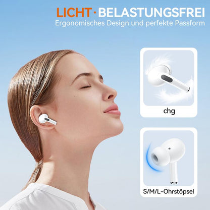 【Versandkostenfrei (Limitiert)】9-in-1 Limitiertes Geschenkpaket – GOOJODOQ J206 Bluetooth 5.3 Geräuschunterdrückende Ohrhörer, Lautstärkeverstärker, Sicherer Sitz, Ultraleicht, HD-Stereoklang