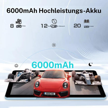 PRITOM 15 - 10,1-Zoll-Android-Tablet, 16 GB RAM, 64 GB ROM, mit Tastaturgehäuse und Stift, Dual-Kamera, 8-MP-Akku, 6000 mAh, ideales Geschenk für Schule und Alltag