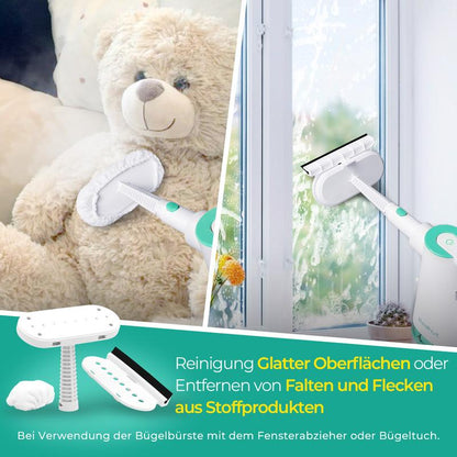 Redhut Hand-Dampfmopp 13 in 1 mit abnehmbarem 375 ml Wassertank, 15 Sek. Schnellaufheizung, 230°F Dampf, längeres Reinigen, 3 m Kabel; ideal für Holz, Fliesen, Teppiche, Fugen, Glas, Küche, Bad & Sofas